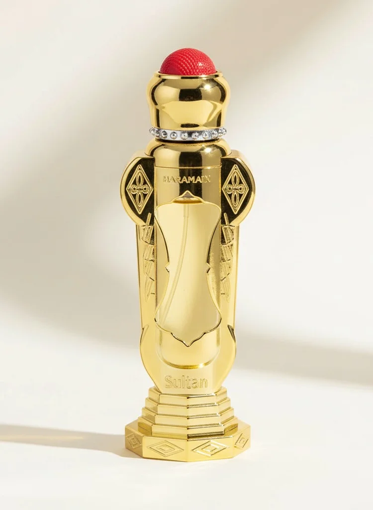 الحرمين عطر الحرمين سلطان زيت عطري 12 مل | عطر مركز خالٍ من الكحول للجنسين | رائحة تدوم طويلاً